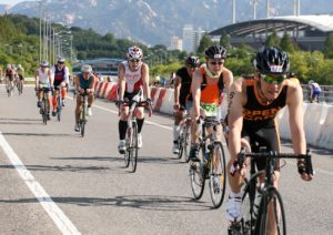 Radfahrer beim Ironman